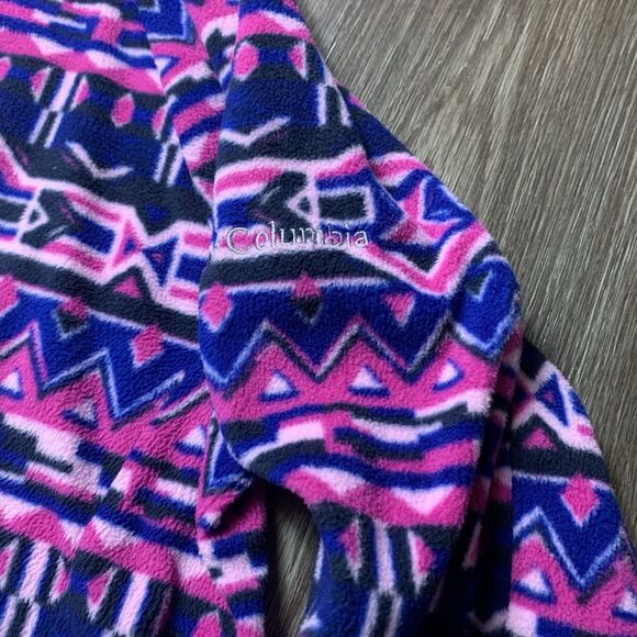 Columbia Sweater Womens Medium Geometric 1/4 Zip Long Sleeve Pullover - Picture 3 of 7